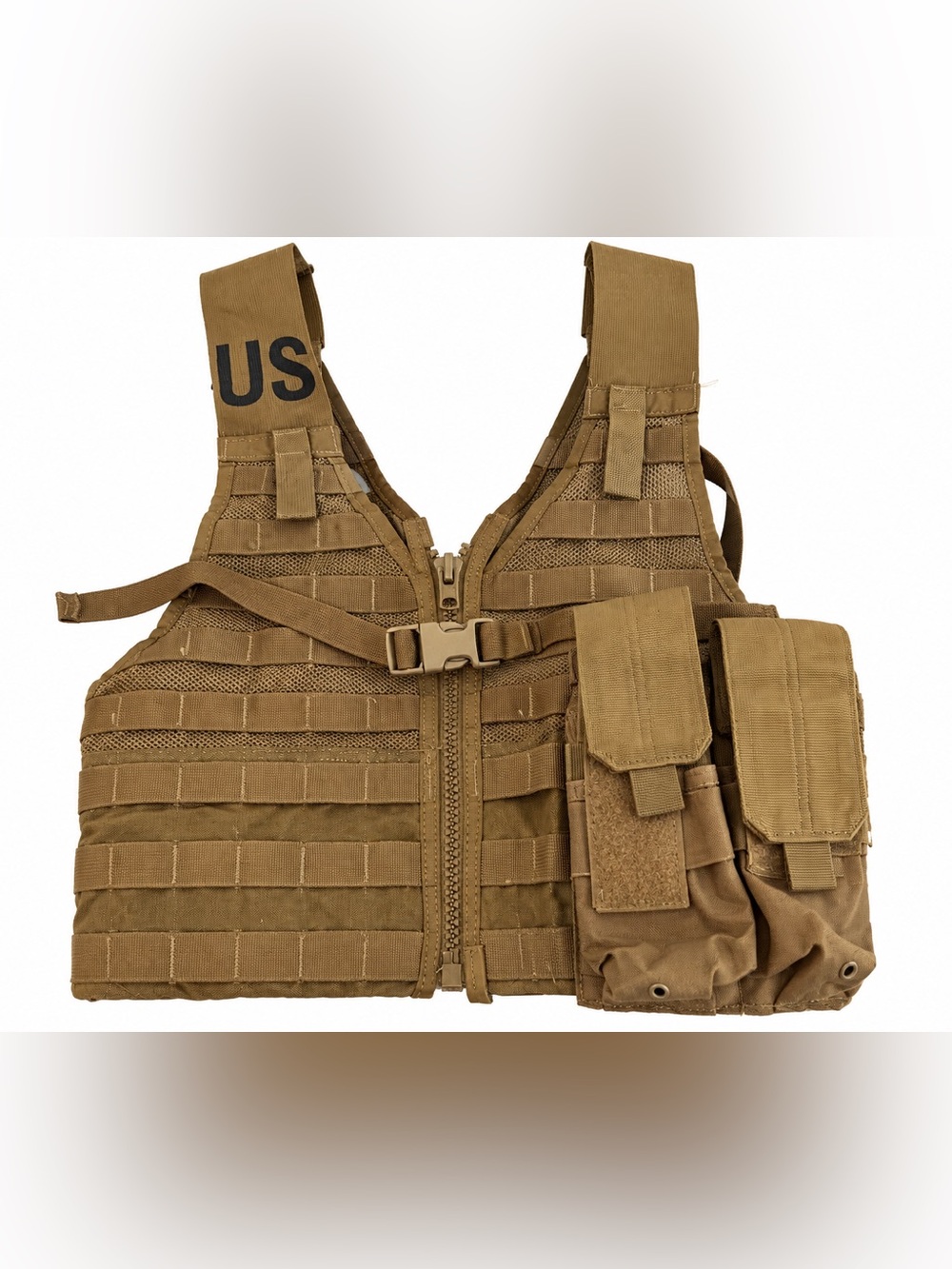 Brown Tactical Utility Vest with Multiple Pouches